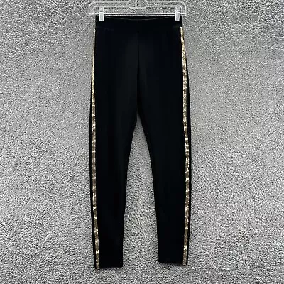 Zara Leggings Women's Small Black Gold Embellished Leggings Ladies Size S • $12.85