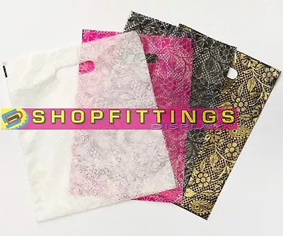 £9.45 • Buy Strong Plastic Polythene Carrier Bags Heena Design Carrier Bags Patch Handle