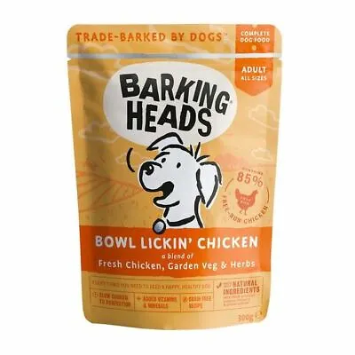 £7.89 • Buy Barking Heads Bowl Lickin' Chicken Complete Wet Dog Food Adult 300g Pouch