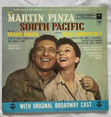 Martin Pinza South Pacific Original Broadway Cast Columbia Masterworks Vinyl LP • $5