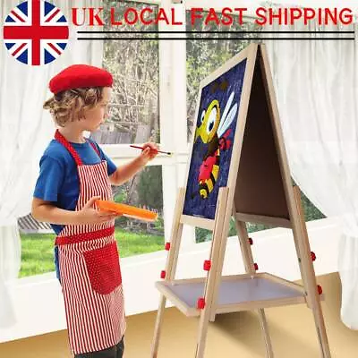 Kid Easel Wooden 3IN1 Duble Sided Magnetic Childrens Drawing Art Chalk Board UK • £20.99