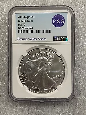 2023 American Silver Eagle Dollar Coin NGC MS70 Early Releases Premier Select • $51.95