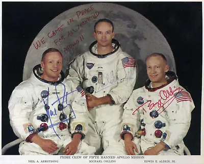 NEIL ARMSTRONG / BUZZ ALDRIN / MICHAEL COLLINS Signed Photo Apollo XI - Preprint • £6