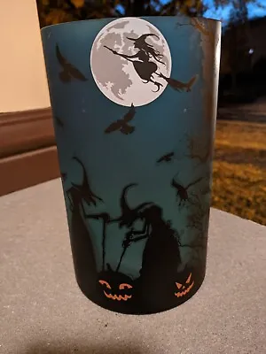 $57 • Buy Yankee Candle Trick Or Treat Halloween Scene Witch Hurricane Candle Glass Cover