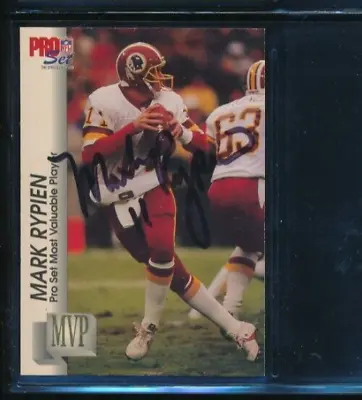 1992 Pro Set #MVP29 Mark Rypien Washington Redskins Signed Autograph (EO35) • $12