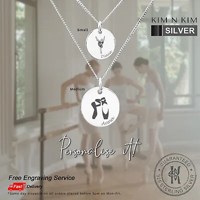 Ballet Necklace Ballerina Little Girl's Dance Dancer Dancing Gift/925 Silver • $42.57