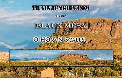 TrainJunkies Black Mesa Model Railroad Backdrop • $169.76