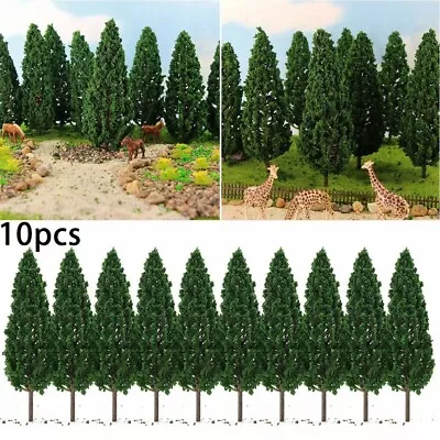 10pcs Model Pine Trees DIY Railway Layout 15cm Miniature Sandtable Model Scenery • $16.08