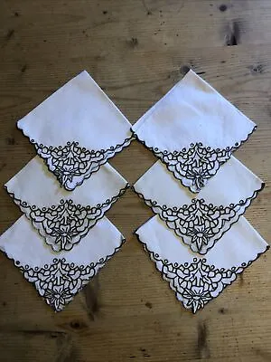 £8.50 • Buy Vintage Madeira Table 6 Linen Napkins Serviettes Christmas New Year