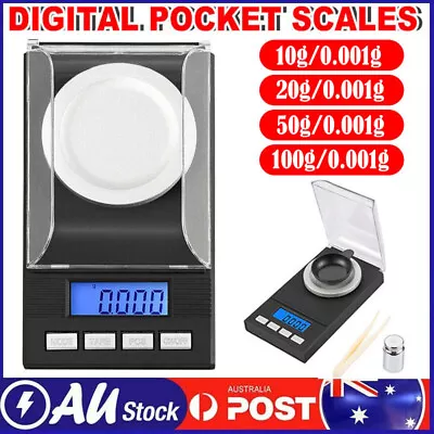 Digital Scales 0.001g Micro Scale 50g/0.001g Gold Diamond Pocket Jewellery Carat • $8.99