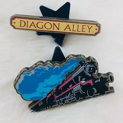 Universal Studios Harry Potter Diagon Alley Sign & Train Enamel Souvenir Pin • $9.99