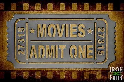 $35 • Buy Movie Ticket Metal Wall Art Decor Vintage Theater Room Sign Vacation Home Cabin