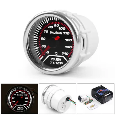 2  52mm Car LED Smoke Lens 40-140℃ Pointer Water Temp Temperature Gauge Meter • $18.46