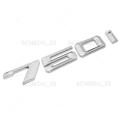 750i Letter Emblem Badge Trunk Lid M Power Sport Performance F01 F04 (Chrome) • $10.99