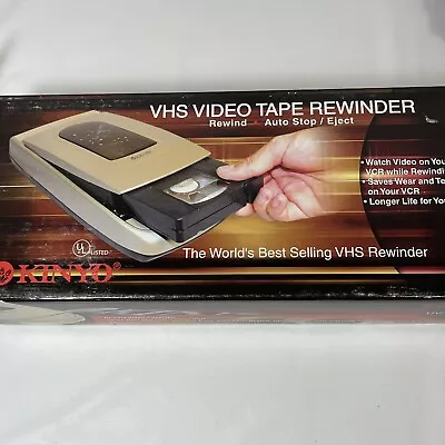 Kinyo VHS Video Tape Cassette Rewinder UV-520 Original Box Tested Works VIDEO • $14.87