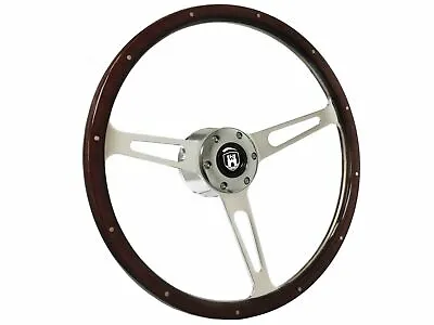 $395.99 • Buy 1974.5-79 VW S6 Classic Espresso Wood Steering Wheel Kit, Castle Emblem
