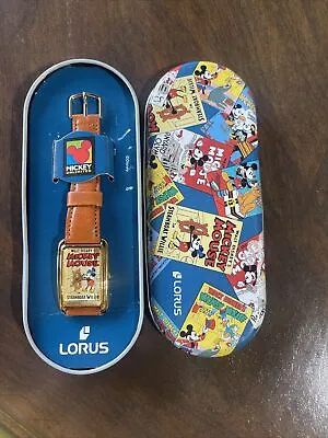 NEW Mickey Mouse LORUS Disney Watch  STEAMBOAT WILLIE  W/Original Gift Tin & Tag • $45