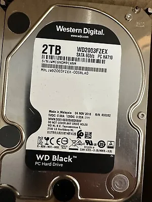 Western Digital WD Caviar Black 2TB 3.5 Inch Internal Hard Disk X1 Drive Each • £27