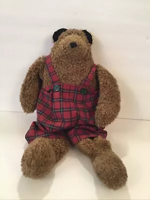 So Cute Vintage Musical Hand Crafted Teddy Bear Plush  Wool Plaid Trousers • $20