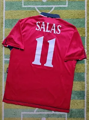 £102 • Buy Chile 2000-02 (#11 Marcelo Salas) Home Football Shirt Jersey -Umbro Size L