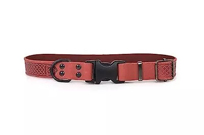 Celtic Leather Dog Collar - Heavy Duty Dog Sports Collar - Soft & Comfortable... • $32.86