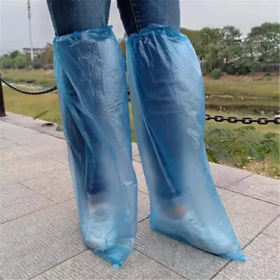 20pcs Disposable Long Shoe Cover Waterproof Anti Slip Knee Boots Cover Overshoes • $7.19