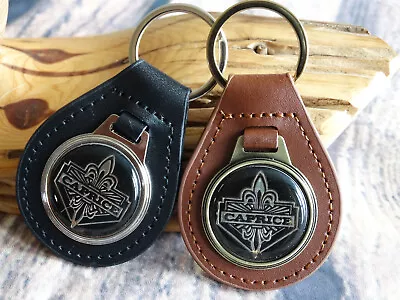 NEW RARE VINTAGE 1970s CHEVY CAPRICE BLACK Leather Key Chain Ring Fob NOS • $19.99