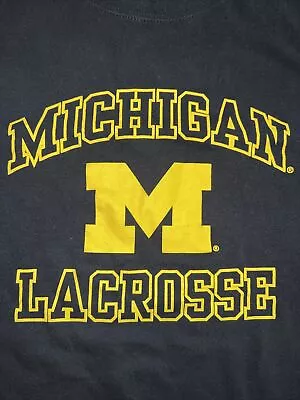 NWOT University Of Michigan Wolverines LaCrosse Shirt XL NCAA Blue Team Issued • $39.99