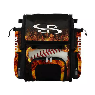 Boombah Kids Superpack Mini Baseball Backpack - Childrens Bat Bag - Fire Ball • $129.95