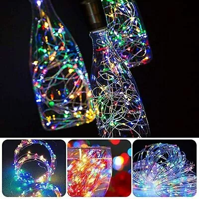 4Pcs Wine Bottle Cork Fairy String Light 2M 20 LED Lights Battery Operated Party • $7.99