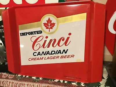 Vintage CINCI Canadian Beer Advertising Bar Sign Cream Loger • $18.50