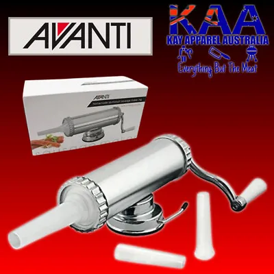 $45 • Buy Avanti Aluminum Sausage Maker Filler Stuffer 1Kg With 3 Filling Nozzles