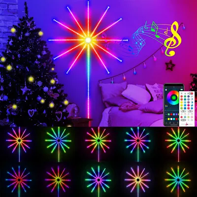 Smart LED Firework Light Strips RGB Color Changing Music Indoor Christmas Lights • £24.76