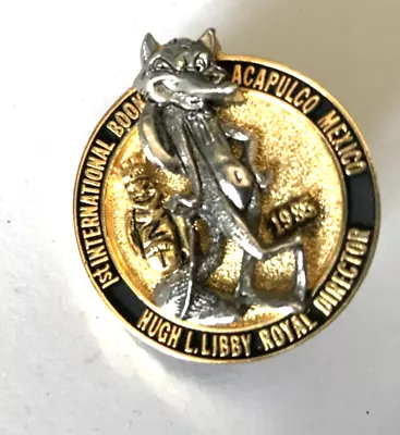 Vintage Royal Order Of Jesters 1st International Book Acapulco Mexico Lapel Pin • $34.99