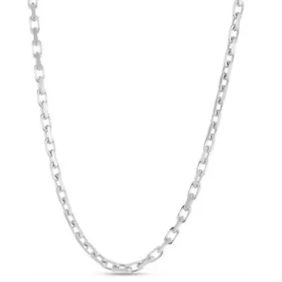 14k Solid White Gold Anchor Cable Link Mens Chain/Necklace 20  12.5 Grams 2.45MM • $1237