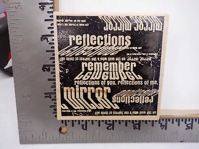 Club Scrap Reflections Remember Mirror Wood Rubber Stamp Euc L2922 • $7.95