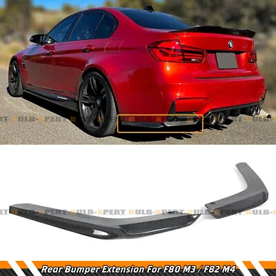 For 15-2020 BMW F80 M3 F82 F83 M4 Carbon Fiber Rear Bumper Side Corner Extension • $149.99