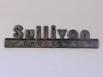 Vintage Sullivan Ford Crockett Texas Metal Dealer Badge Emblem Tag Trunk TX Logo • $39.95