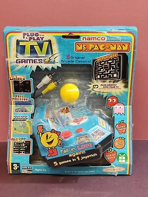 Plug And Play Arcade Games By Jakks Pacific Feat. Ms PacMan; 5 Classic Games! • £49.99