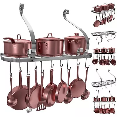 Hanging Pot Rack Organizer Wall Mounted Kitchen Pan Organizer Pots And Pan S... • $61.34