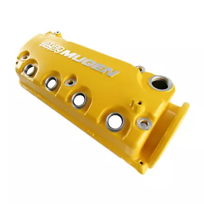 Yellow MUGEN Sty Racing Engine Valve Cover For Honda Civic D16Y8 D16Y7 VTEC SOHC • $112.28