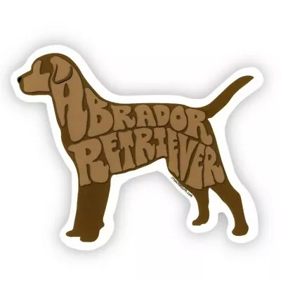 Brown Labrador Retriever Chocolate Lab I Love My Pet Dog Decal Bumper Sticker • $3.99