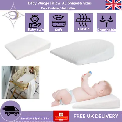 £10.65 • Buy Baby Wedge Pillow Anti Reflux Colic Cushion  For Pram/ Crib/ Cot Bed All Sizes