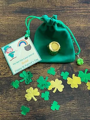 My Last Rolo Your Pot Of Gold Chocolate St Patrick’s Day Card Clover Velvet Bag • £3.65