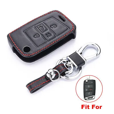 $10.99 • Buy Fit VOLKSWAGEN VW Golf 4 Buttons Remote Key Fob Bag Holder Leather Cover Case US