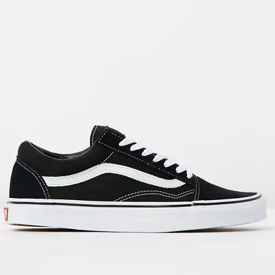 VANS Genuine Old Skool Black White Casual Canvas Shoes - Unisex US M8 W9.5 NEW • $74.95