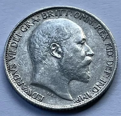 1902 Edward VII 0.925 Silver Sixpence 6d Coin • £22