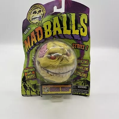 MadBalls SKULL FACE Mad Ball MadBall Zombie Skeleton Head GROSS S1 Retired NEW • $34.99