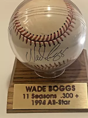 Wade Boggs Boston Red Sox Signed Autographed Romlb Baseball With Display • $59.99