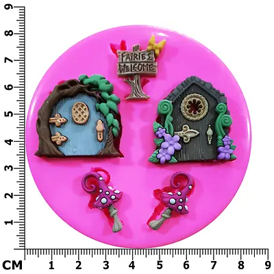 Fairies Welcome Fairy Doors And Toadstools Silicone Mould By Fairie Blessings • £8